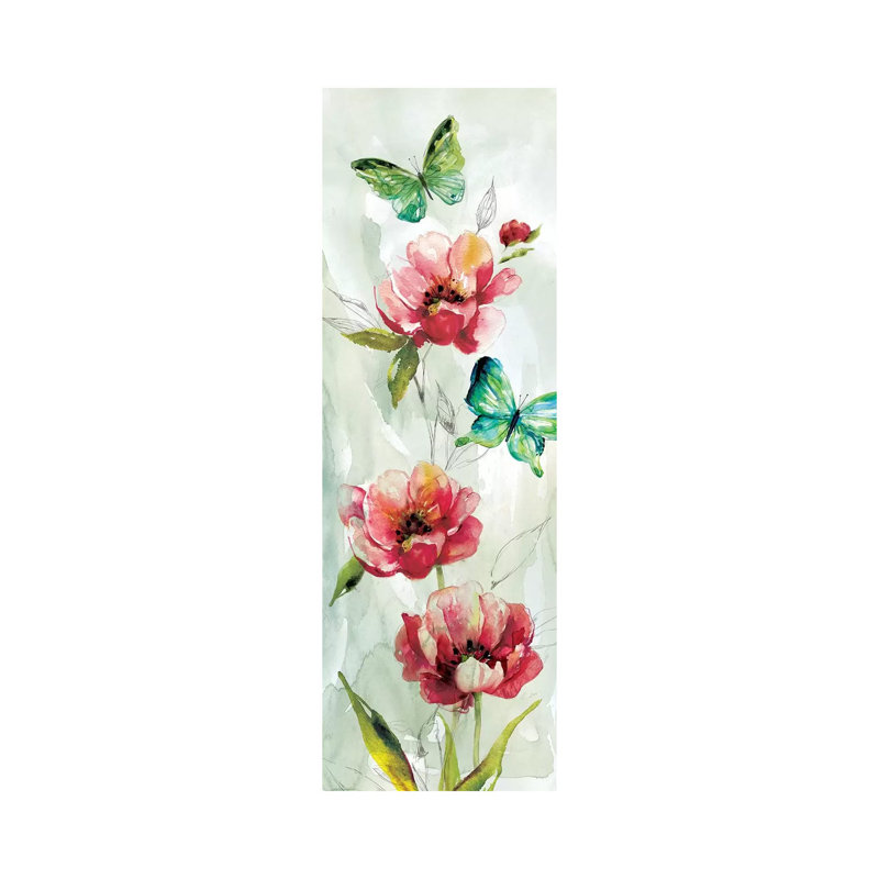 Butterfly Welcome II by Nan - Wrapped Canvas Gallery-Wrapped Canvas Giclée, 30.48 cm H x 91.44 cm W x 1.91 cm D