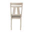 Ensemble de table de salle à manger extensible de style maison de campagne avec finition bicolore, chaises rembourrées et rallonges autoportantes pour des sièges polyvalents