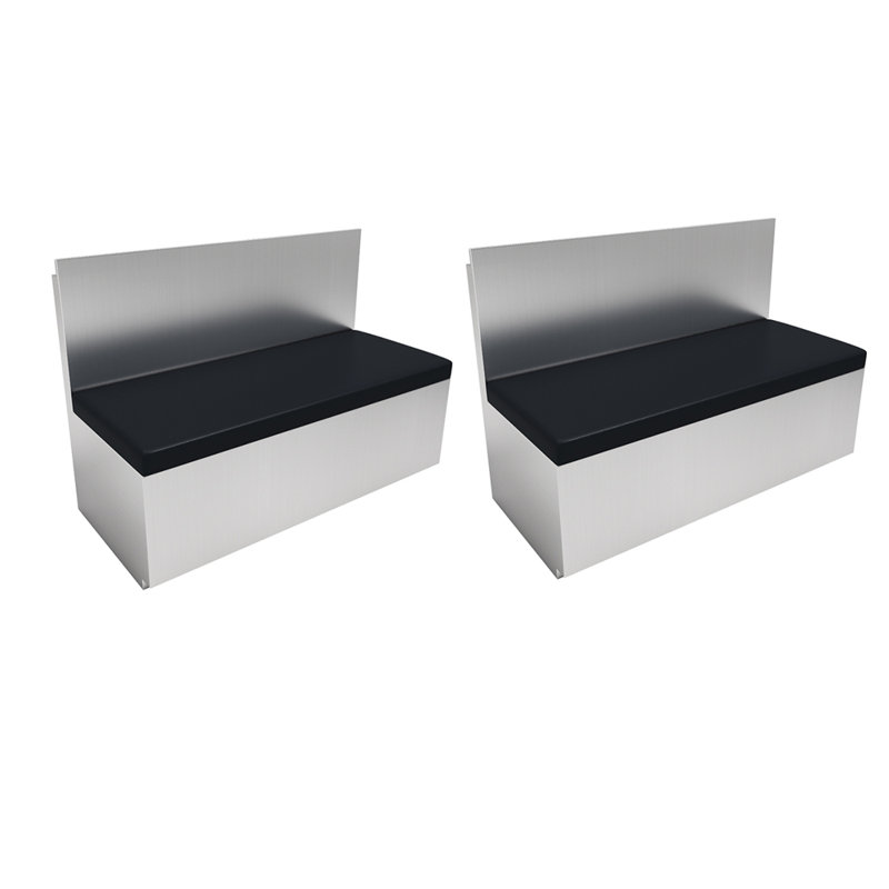 Banc rembourré en similicuir de style industriel