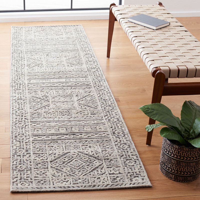 Tapis en laine touffeté à la main Connolly, Tapis de couloir 2 pi 3 po x 8 pi