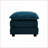 Ottoman Navy Blue Chenille Solid Wood for 2/3/4 Seater Sofas | Wood | Black