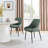 Ophelia Luxury Fabric Upholstered Dining Chair with Metal Legs-710157955