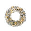 Couronne de Noël floquée avec guirlande de Noël et arbre de Noël