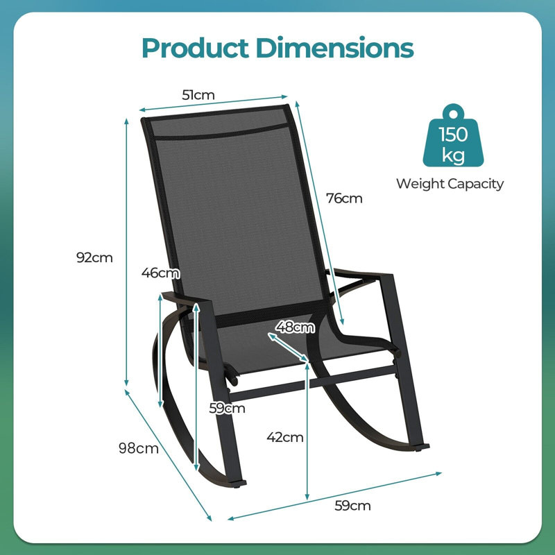 Outdoor Chair, Black