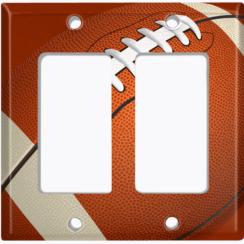 Football Kids Room Sports Game 2 - Gang Toggle Light Switch Standard Wall Plate