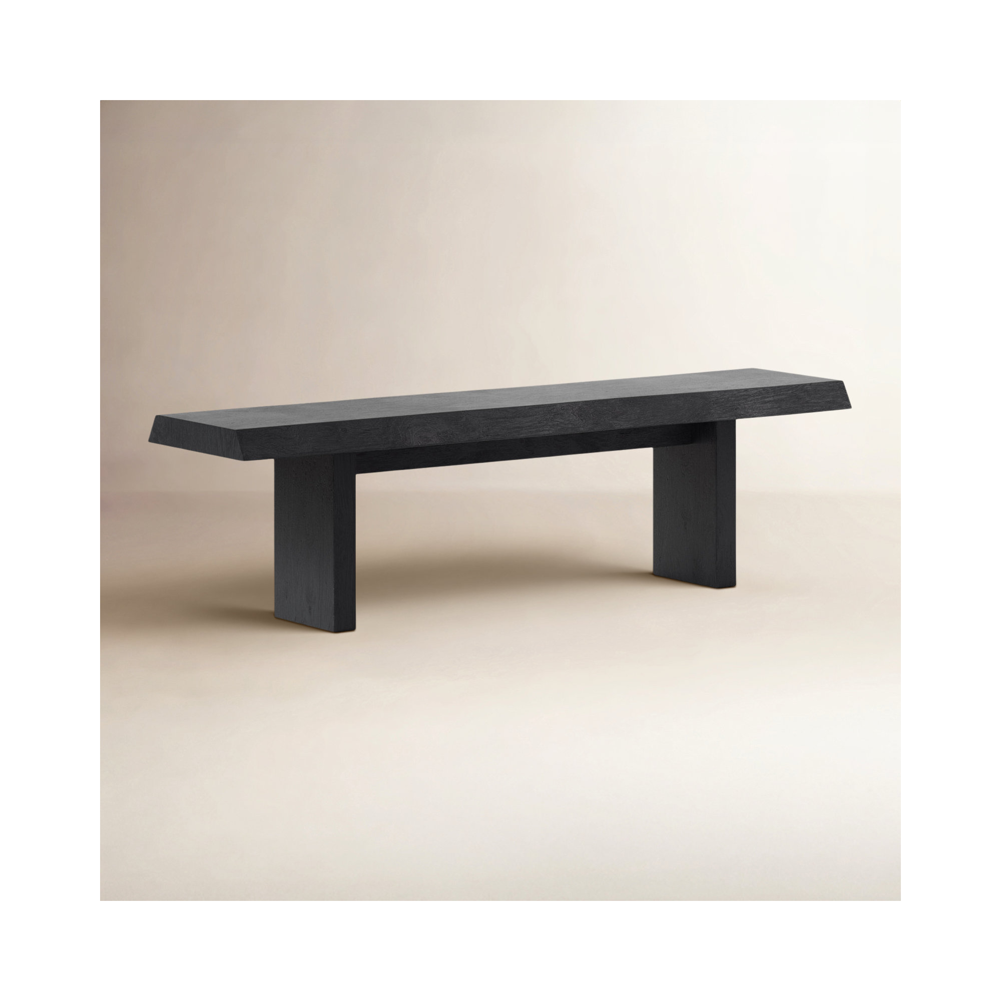 Colin Kentley Bench, 18" H x 78" W x 15" D, Ebonized