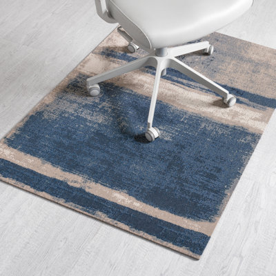 Anji Mountain Rug’d Chair Mat Floor Protector Polyester Jacquard Office Desk Chair Mat with Anti-Skid Backing for Hardwood Protection and Carpet Protector, Marina Morning