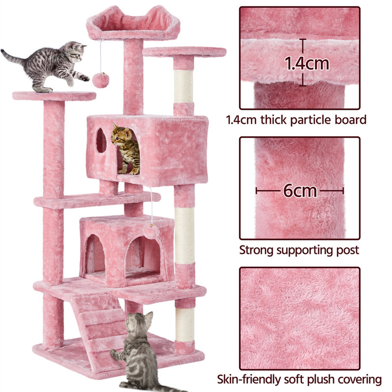 139cm  Cat Tree, Pink