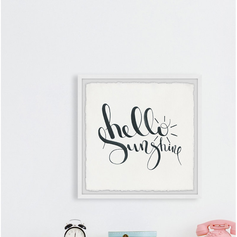 Hello My Sunshine - Single Picture Frame Print, 61cm H x 61cm W x 3.81cm D