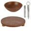 Desserte Mikasa Gourmet Basics Hamden 2 niveaux, plateau en bois et plateau en bois