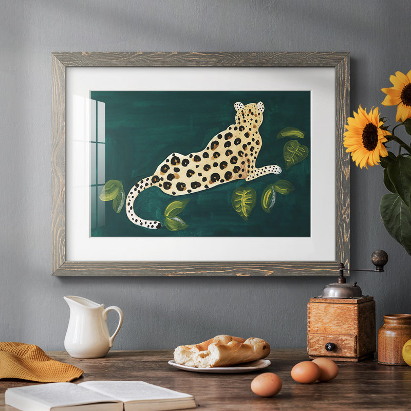 " Lethargic Leopard I ", 22" H x 32" W , Gray