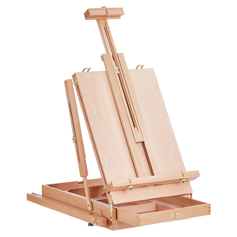 Beechwood Foldable French Easel with Storage Drawer