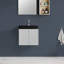 Lavabo intégré en quartz d'ingénierie SANS drain et robinet, couleur noir mat