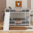  Metal Bunk Bed With Slide And Guardrails-854114646-854114640