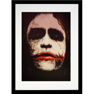 «The Dark Knight», reproduction de peinture acrylique encadrée «pourquoi si sérieux»