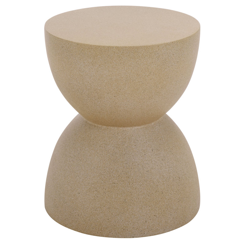 Aurielle Hourglass Accent Table, Beige
