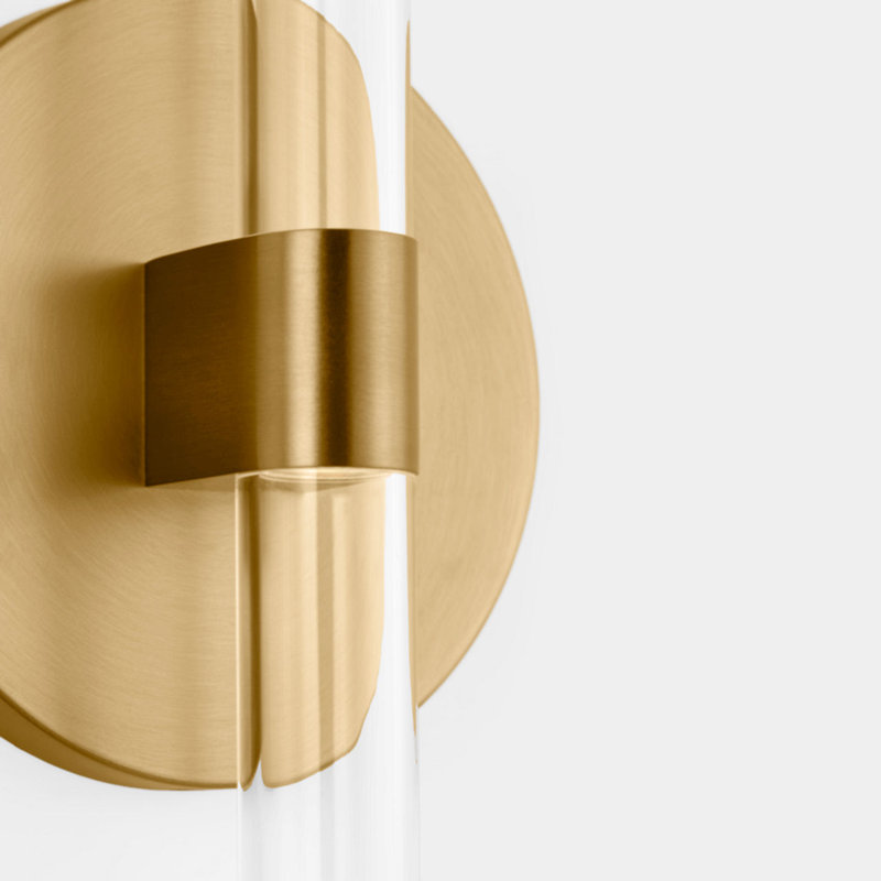 Silas Sconce, 1, Burnished Brass, 18" H x 4.5" W x 2" D