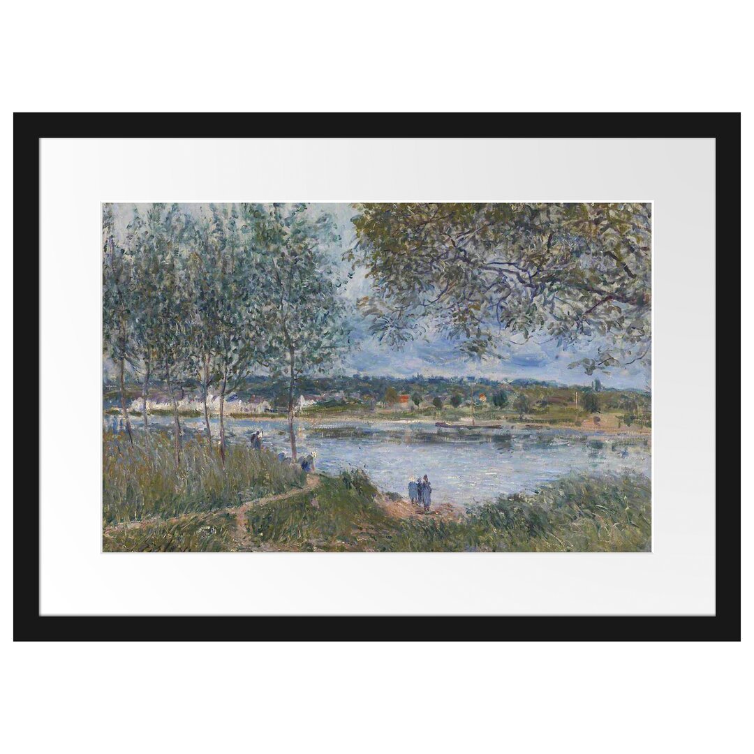 Gerahmter Kunstdruck By Way of the Old Ferry von Alfred Sisley