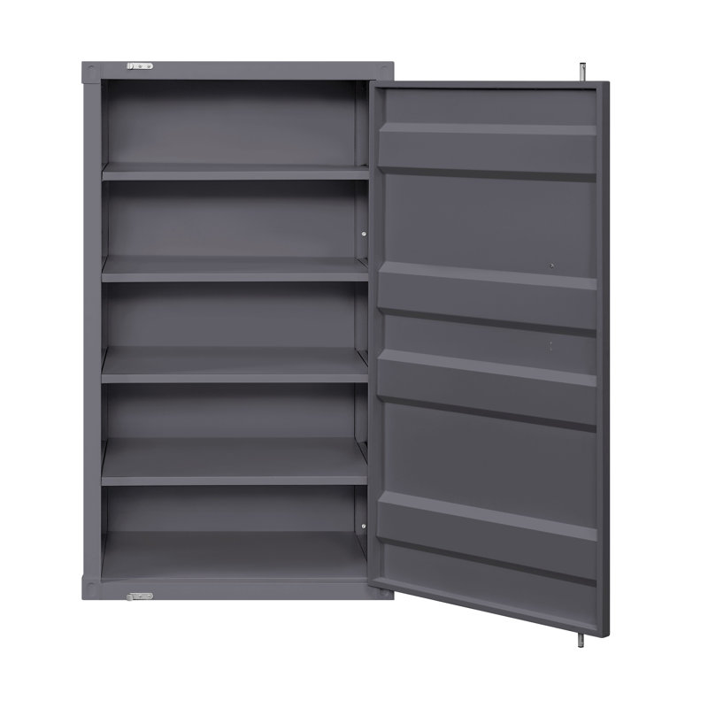 Parke Metal Accent Cabinet, Gunmetal
