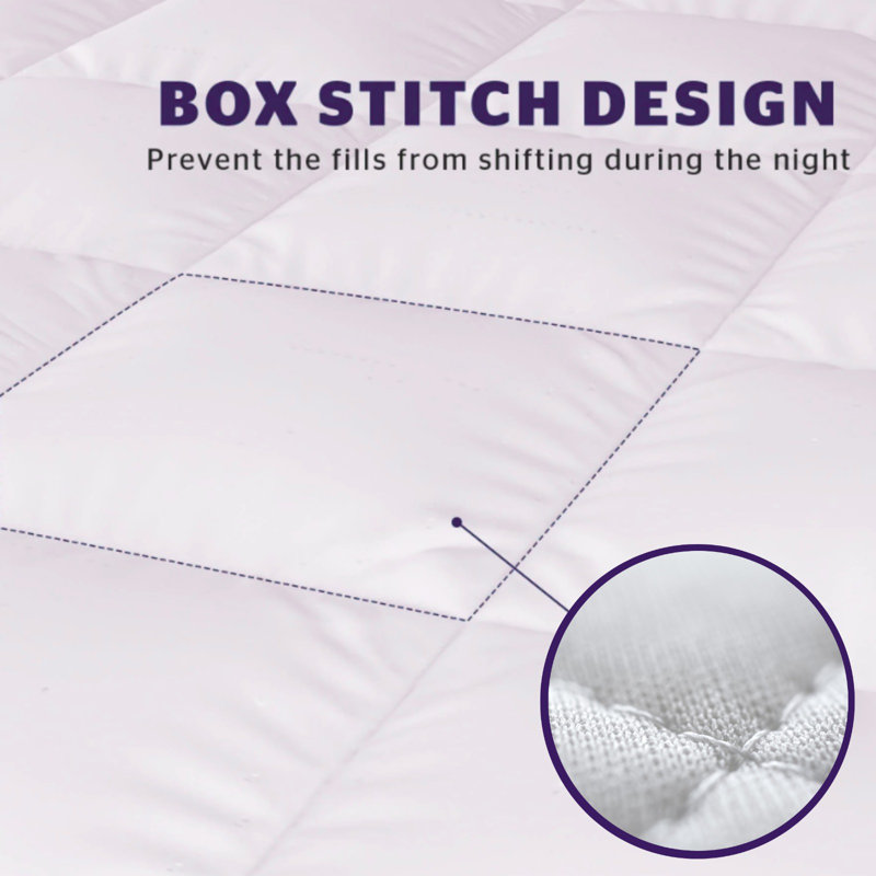 Extra Deep 700 GSM Mattress Topper Microfiber 5cm Box Stitched Breathable And Hypoallergenic, Small Double (4')