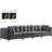 Tremblay 138" Velvet Square Arm Modular Sofa-87475421