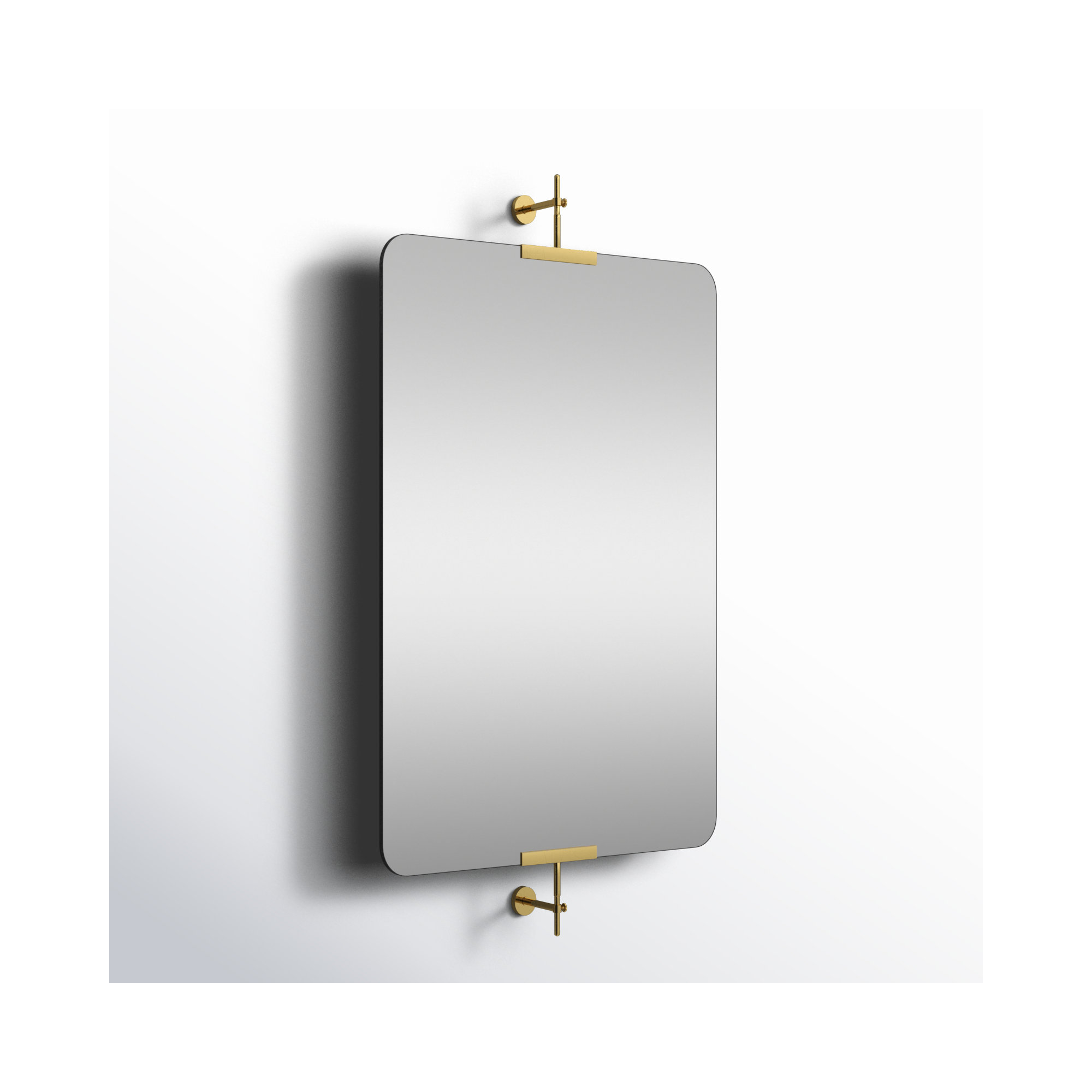 Guava Metal Rectangle Mirror, 48" x 29", Gold