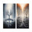 Surréalisme arbre céleste racines - ensemble de 2 reproductions d'art mural en métal surréalisme-901449088
