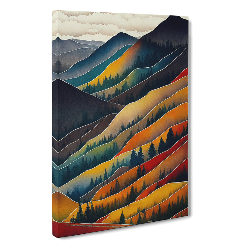 Mountain Landscape Painting No.6 - Wrapped Canvas, 50cm H x 35cm W x 3cm D