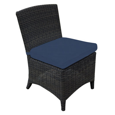 Bella Wicker Armless Outdoor Dining Chair
