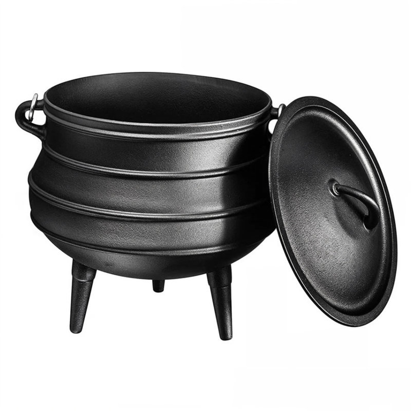 Living And Home Cast Iron Stock Pot, 1.2 Litres
