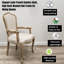 45cm H Linen Upholstered King Louis Back Armchair in Grey