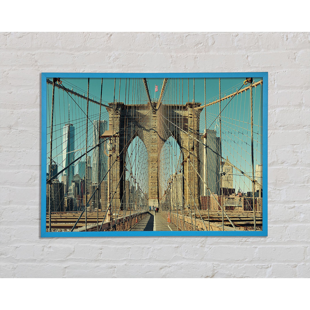 Spaziergang durch die Brooklyn Bridge - Druck