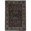 Wool Oriental Area Rug in Dark Brown/Wheat