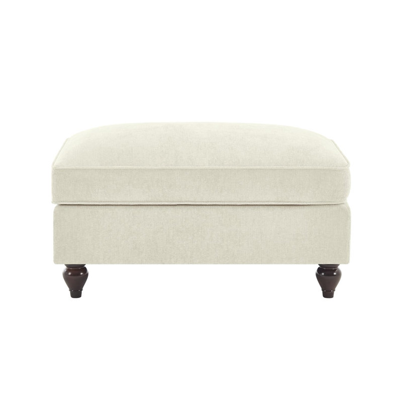 Repose-pieds en chenille, Blanc beige