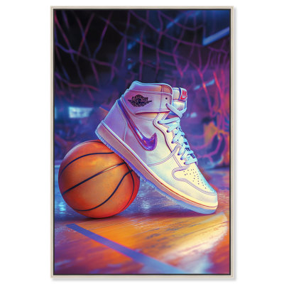 Toile de basketball néon par Art Remedy