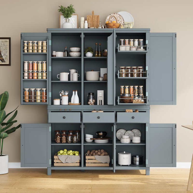 Armoire de cuisine sur pied 74,8 po H Farmhouse, Grey