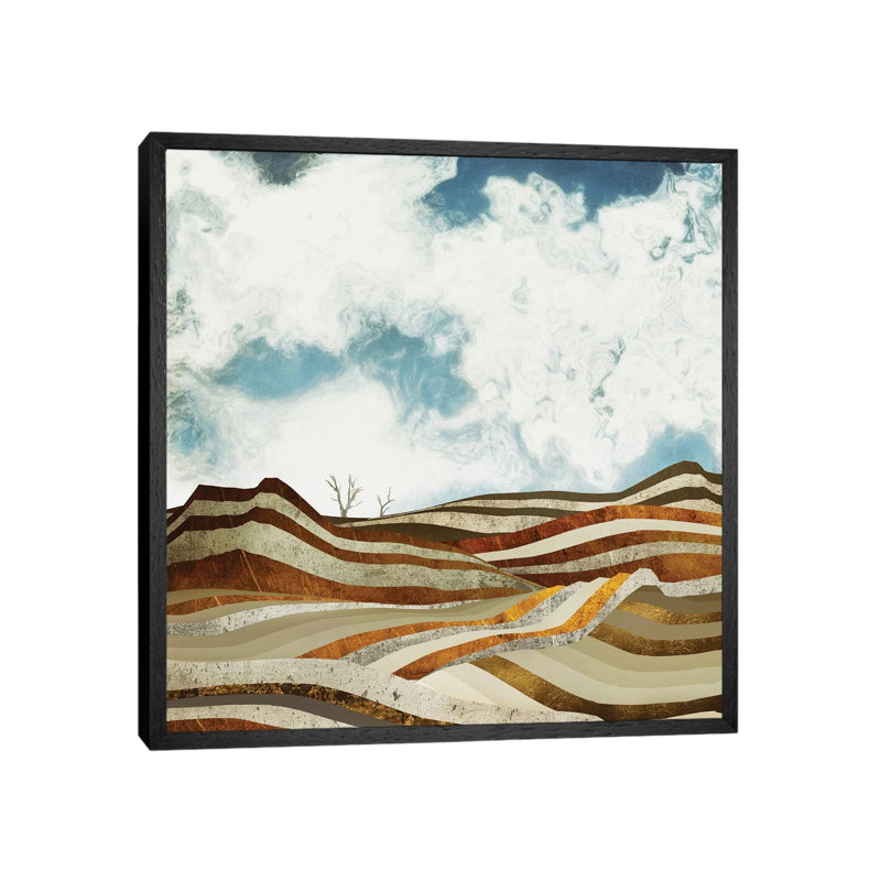 Desert Calm - Print on Canvas, Black Framed, 45.72 cm H x 45.72 cm W
