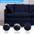 148”W Chenille Fabric Oversized Sofa Set,Double Layer Seat Cushions,Ergonomic Backrests,6 Deep Seat Sofa Couch For Living Room-1684207487