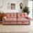 77‘’  Multifunctional 2-In-1 Sofa Bed, Pink-1775613095