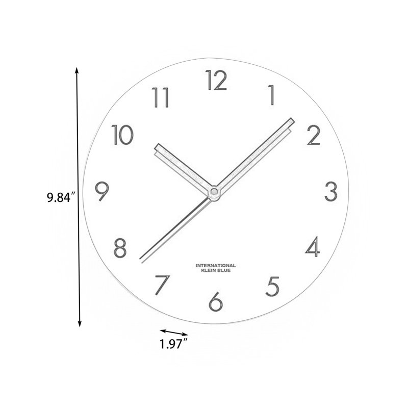 Horloge murale bleue Klein Klein