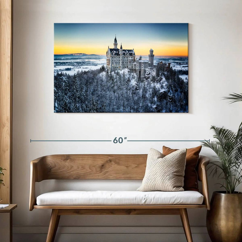 Lilie Winter Neuschwanstein Castle, H 30 po x l 45 po