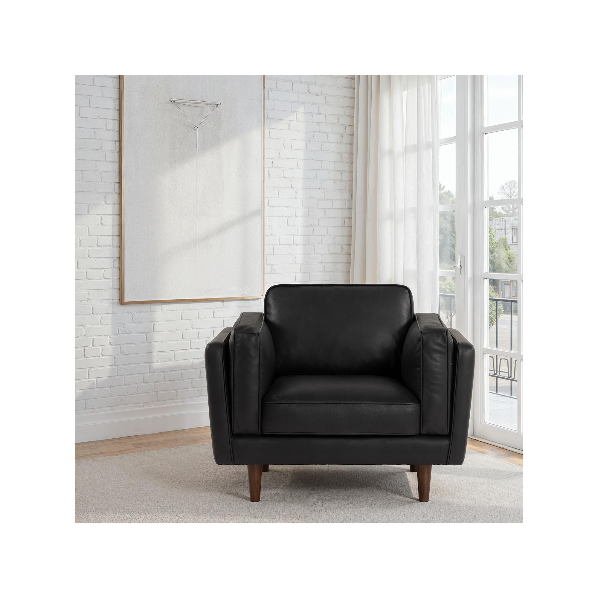 Noria Accent Chair - Dark Brown, Black