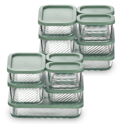 24 pièces de contenants en verre hermétiques pour la préparation et le rangement des repas avec couvercles