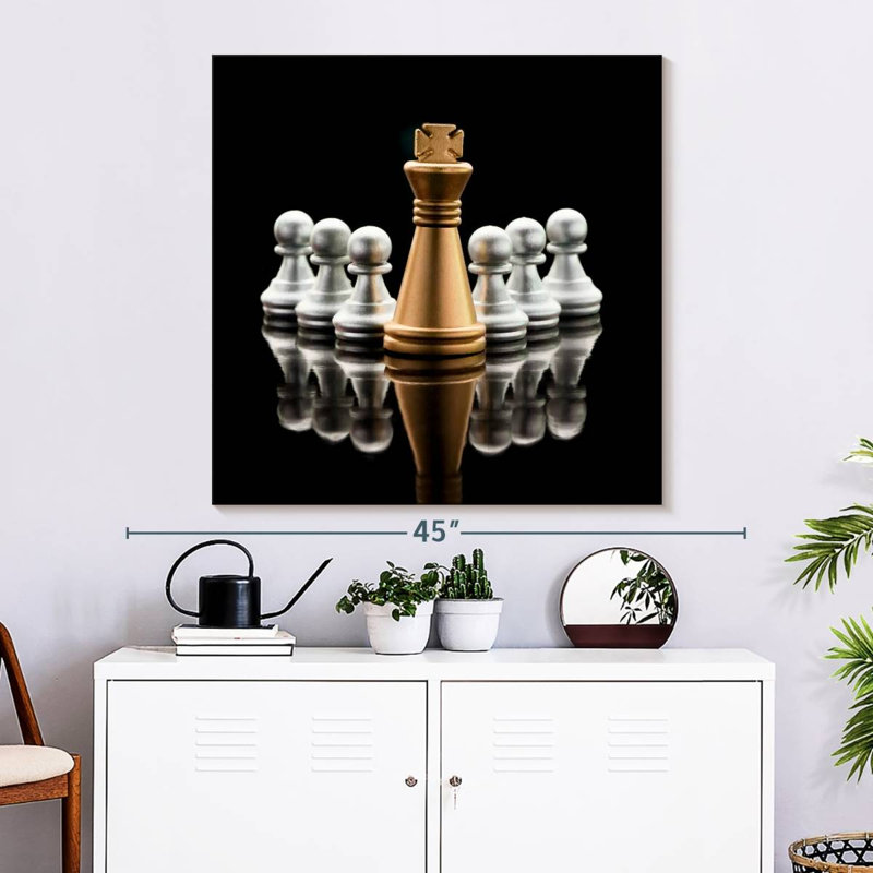 Senne Golden Chess King, H 33 po x l 33 po