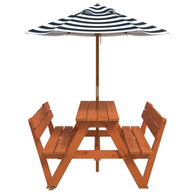 Helgha Kids 2 -Piece Solid Wood Table and Chair Set