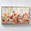 "Sprinkled Flowers" par Silvia Vassileva, reproduction sur toile dans un cadre flottant argenté-110965620