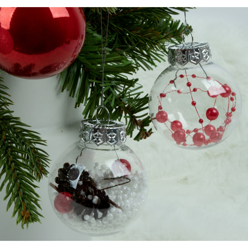 Ensemble de 30 boules incassables 30 pièces, Rouge / blanc