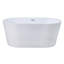 Baignoire autoportante ovale à double extrémité en acrylique 56 pouces Kingston Eden
