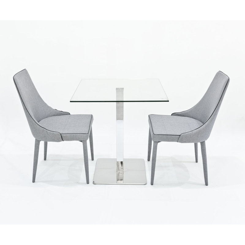 Derose 2 - Person Dining Set, Grey