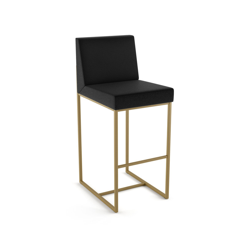 Gundolf Counter & Bar Stool, Counter Stool (27” Seat Height), Gold, Black